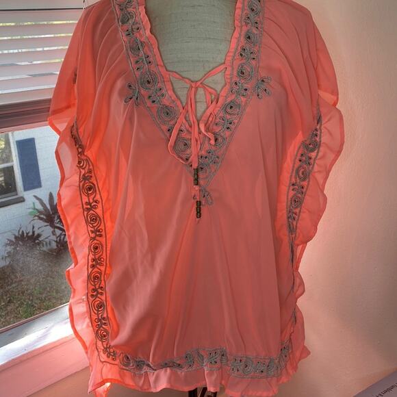 Spiaggia Dolce Coral Cover Up - Picture 2 of 8